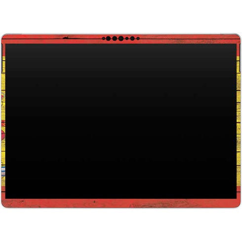 Spain Flag Dark Wood Surface Pro 8 Skin